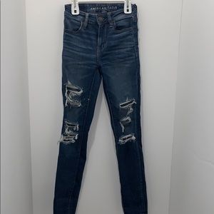American Eagle next level stretch ripped jeans🤍